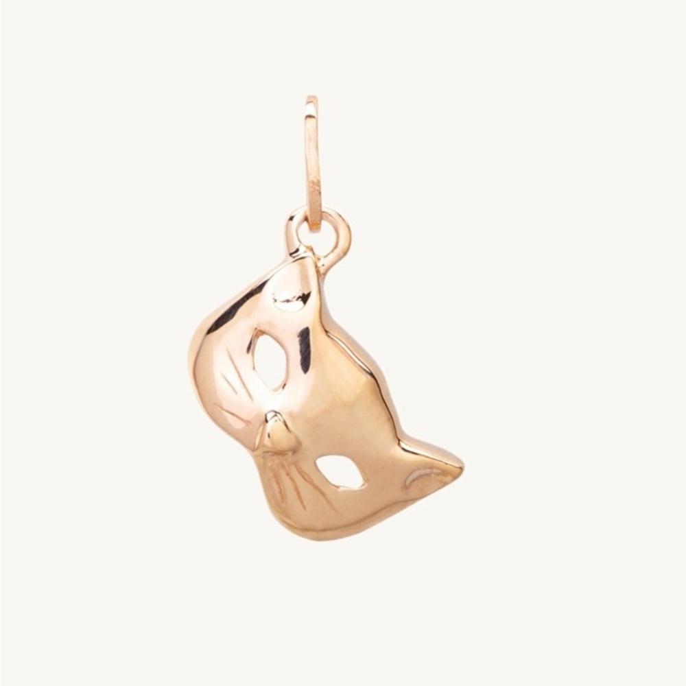 CATBIRD KITTEN MASK CHARM -GOLD